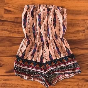 Tube top romper